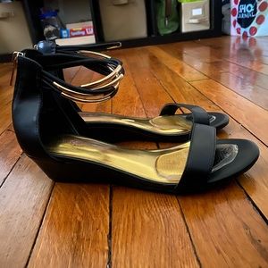Black and Gold Sandals